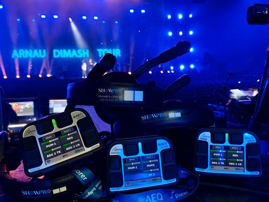 AEQ CROSSNET AND XPLORER DRIVE RELIABLE COMMS ON STAGE DURING THE ARNAU DIMASH TOUR.